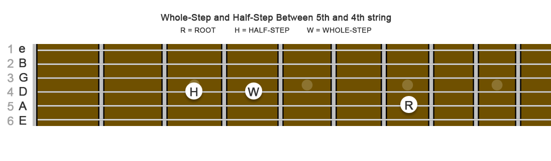 image of frets string names and string numbers